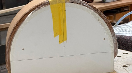 Vakuumsack - Schichten auf Schablone fixieren